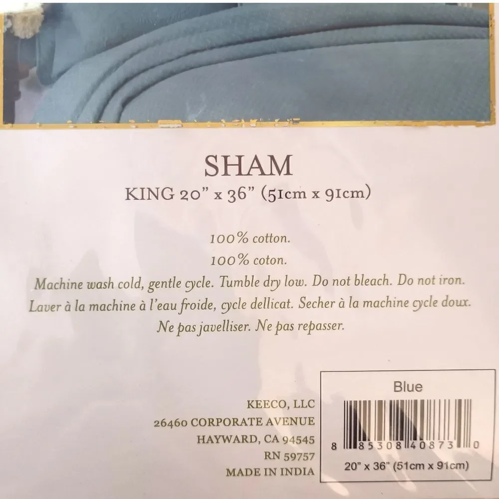 2 Historic Charleston Foundation Pillow Shams Quilted King‎ Size King Charles